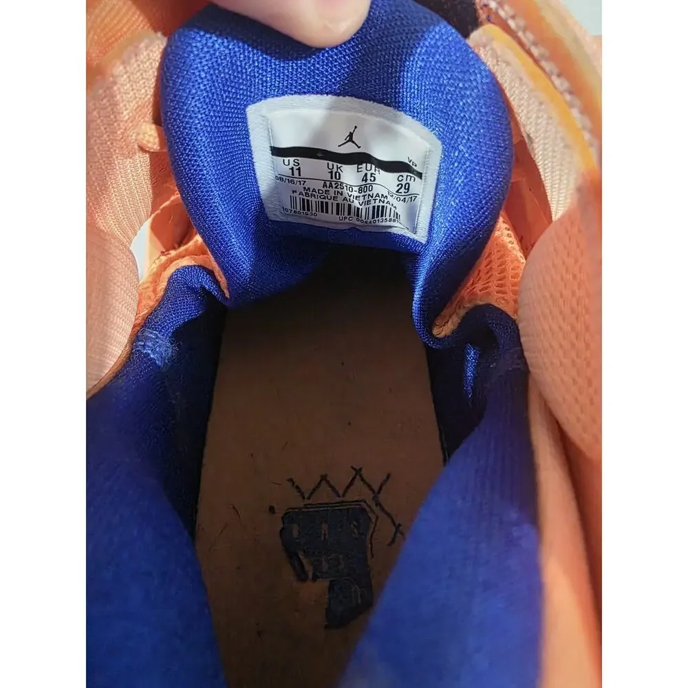 Jordan Why Not Zer0.1 Cotton Shot Sneakers Orange Pulse AA2510-800 Mens Size 11